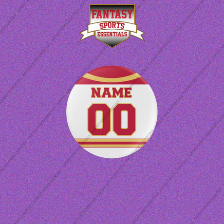 Calgary Flames Personalized Current Away Jersey Buttons