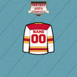 Calgary Flames Personalized Current Away Jersey Car Decals