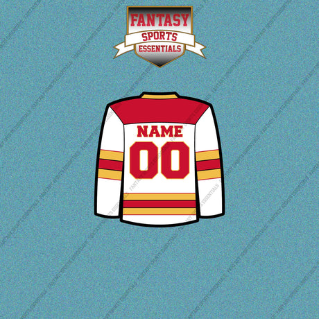 Calgary Flames Personalized Current Away Jersey Car Decals