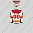 Calgary Flames Personalized Current Away Jersey Glossy Stickers
