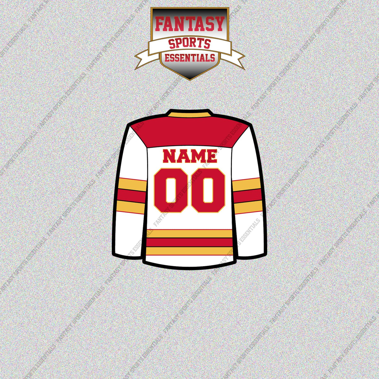 Calgary Flames Personalized Current Away Jersey Glossy Stickers