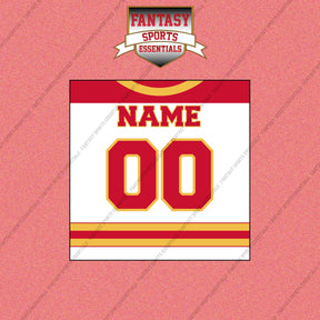 Calgary Flames Personalized Current Away Jersey Wall Art Prints