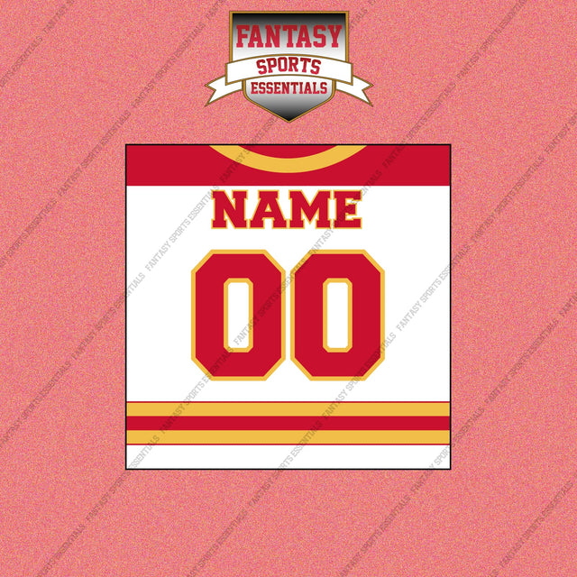 Calgary Flames Personalized Current Away Jersey Wall Art Prints