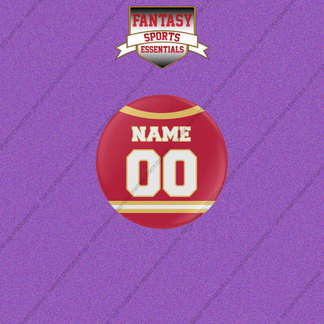 Calgary Flames Personalized Current Home Jersey Buttons