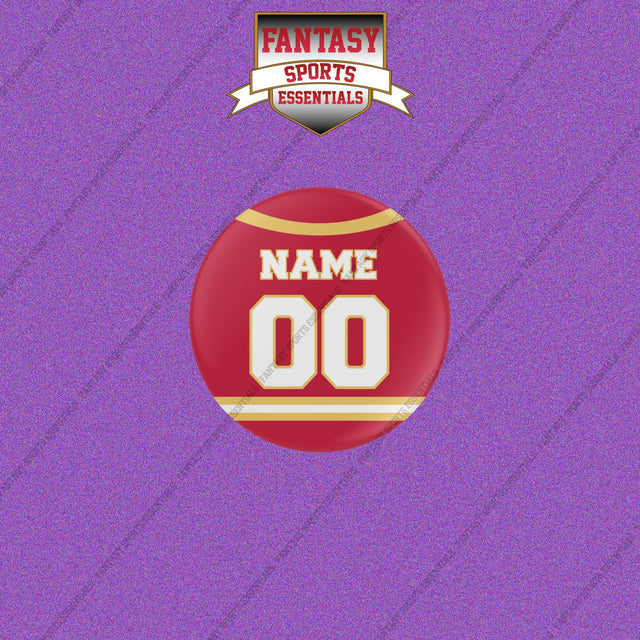 Calgary Flames Personalized Current Home Jersey Buttons