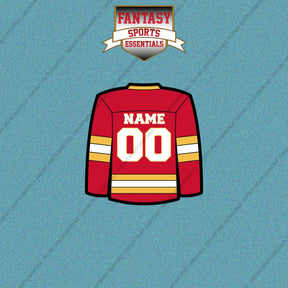 Calgary Flames Personalized Current Home Jersey Car Decals