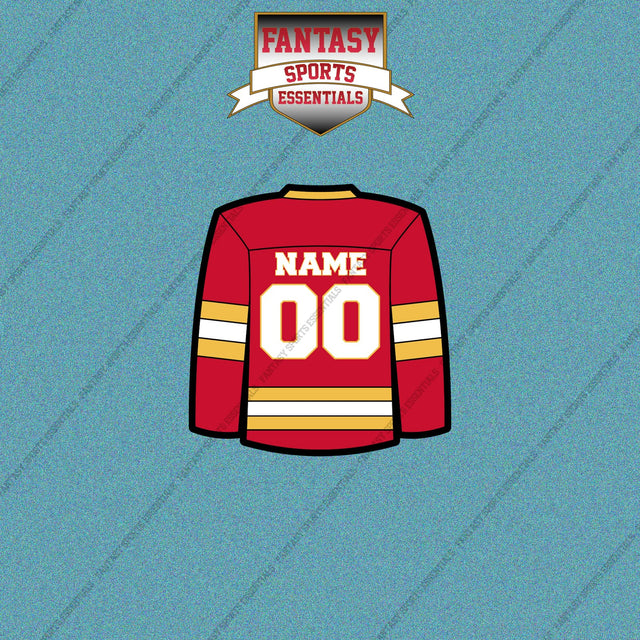 Calgary Flames Personalized Current Home Jersey Car Decals