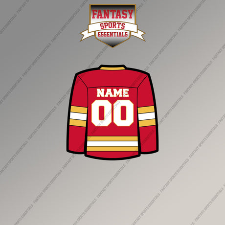 Calgary Flames Personalized Current Home Jersey Magnets