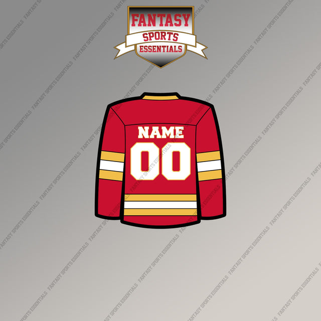 Calgary Flames Personalized Current Home Jersey Magnets