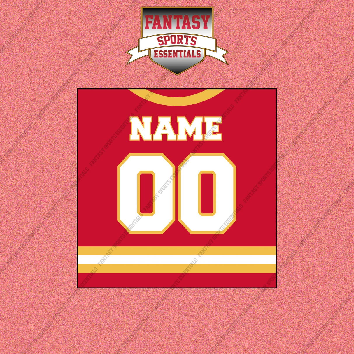 Calgary Flames Personalized Current Home Jersey Wall Art Prints