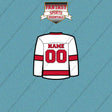 Carolina Hurricanes Personalized Current Away Jersey Car Decals