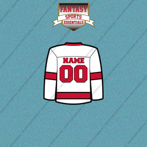 Carolina Hurricanes Personalized Current Away Jersey Car Decals