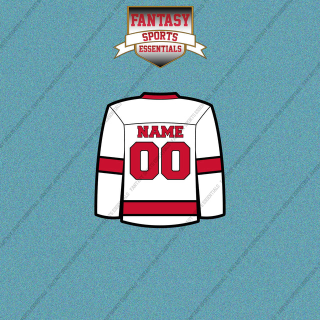Carolina Hurricanes Personalized Current Away Jersey Car Decals