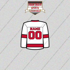 Carolina Hurricanes Personalized Current Away Jersey Glossy Stickers