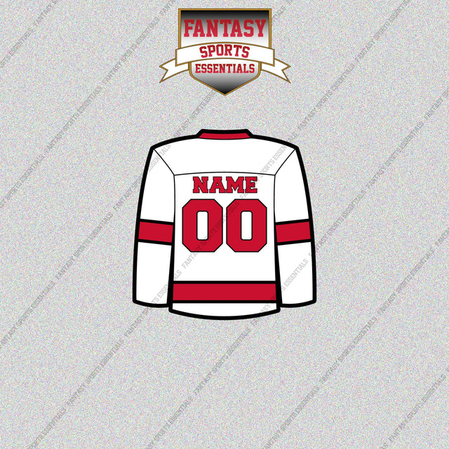 Carolina Hurricanes Personalized Current Away Jersey Glossy Stickers