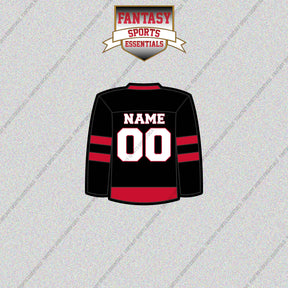Carolina Hurricanes Personalized Current Home Jersey Glossy Stickers