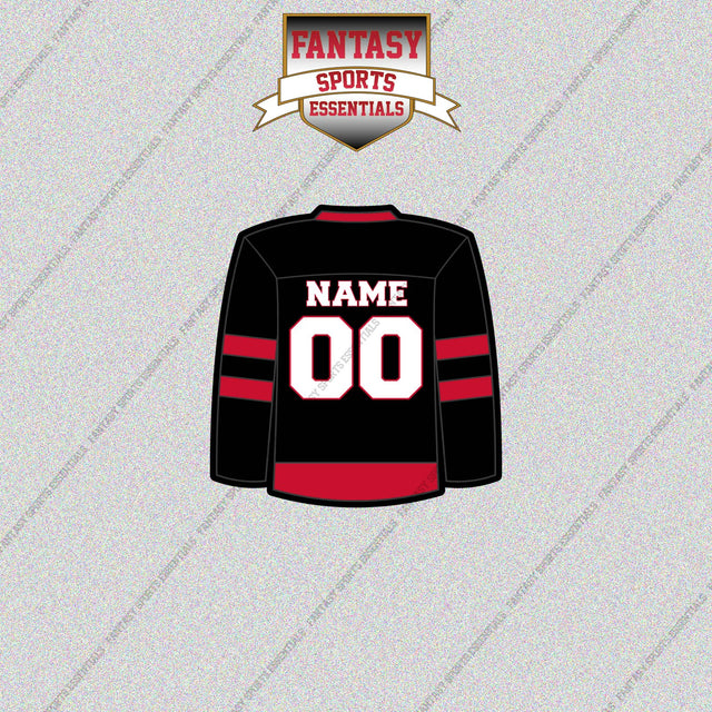 Carolina Hurricanes Personalized Current Home Jersey Glossy Stickers