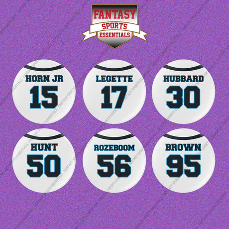Carolina Panthers 2025 Away Jersey Button Pins (Choose Your Player) Page 2