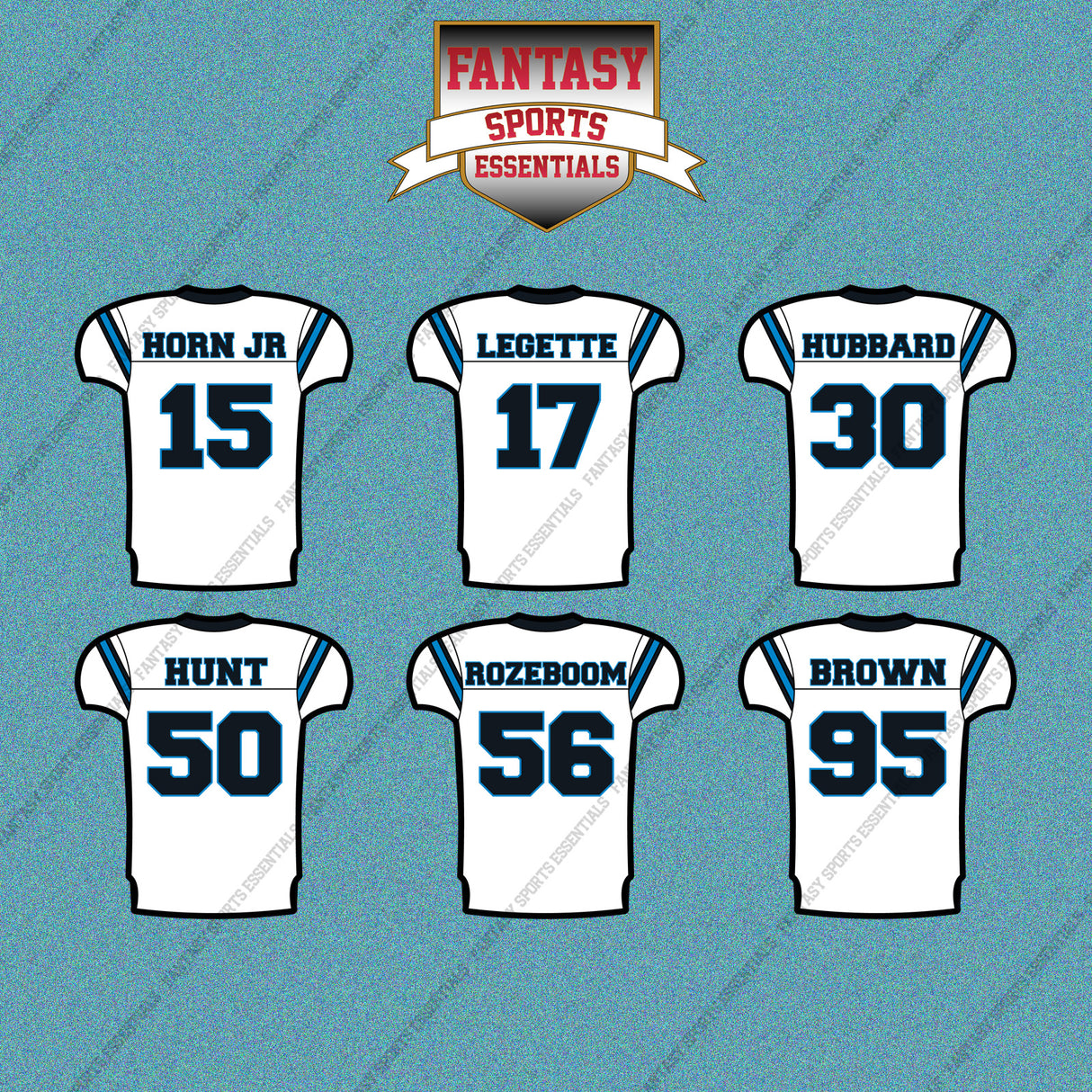 Carolina Panthers 2025 Away Jersey Car Decals (Choose Your Player) Page 2