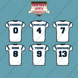 Carolina Panthers 2025 Away Jersey Car Decals (Choose Your Player) Page 1