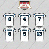 Carolina Panthers 2025 Away Jersey Glossy Stickers (Choose Your Player) Page 1