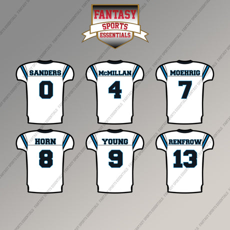 Carolina Panthers 2025 Away Jersey Magnets (Choose Your Player) Page 1