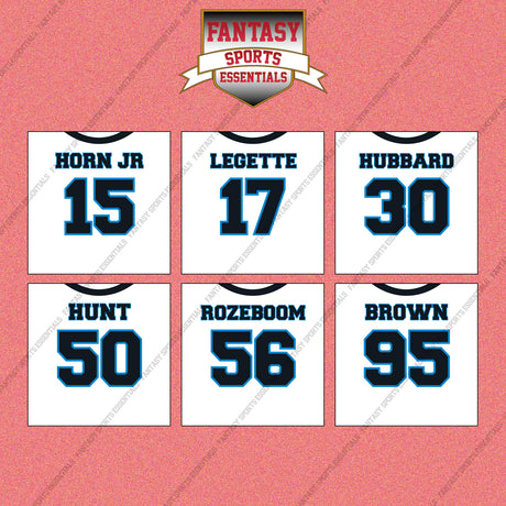 Carolina Panthers 2025 Away Jersey Wall Art Prints (Choose Your Player) Page 2
