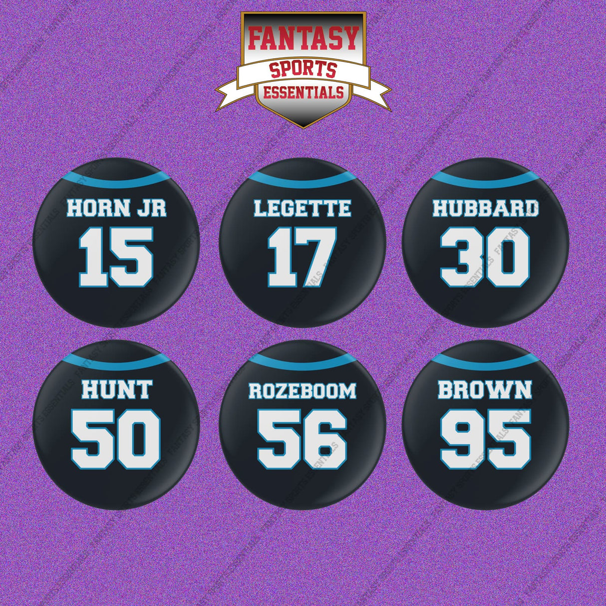 Carolina Panthers 2025 Home Jersey Button Pins (Choose Your Player) Page 2