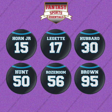 Carolina Panthers 2025 Home Jersey Button Pins (Choose Your Player) Page 2
