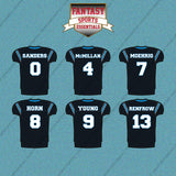Carolina Panthers 2025 Home Jersey Car Decals (Choose Your Player) Page 1
