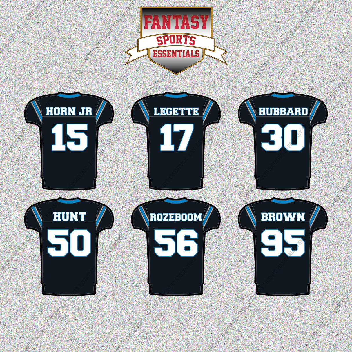 Carolina Panthers 2025 Home Jersey Glossy Stickers (Choose Your Player) Page 2