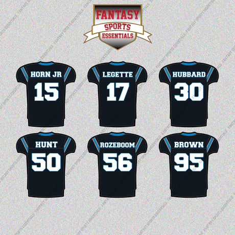 Carolina Panthers 2025 Home Jersey Glossy Stickers (Choose Your Player) Page 2