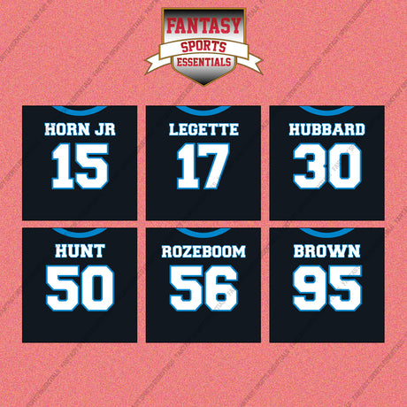 Carolina Panthers 2025 Home Jersey Wall Art Prints (Choose Your Player) Page 2