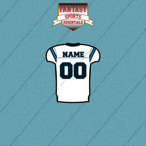 Carolina Panthers Personalized Current Away Jersey Car Decals