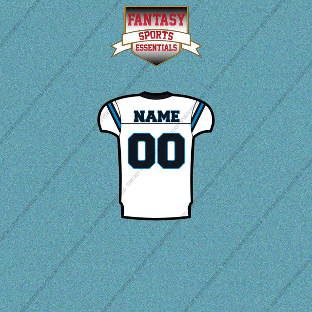 Carolina Panthers Personalized Current Away Jersey Car Decals