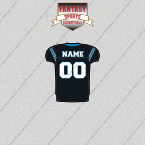 Carolina Panthers Personalized Current Home Jersey Glossy Stickers