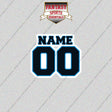 Carolina Panthers Personalized Current Name and Number Glossy Stickers