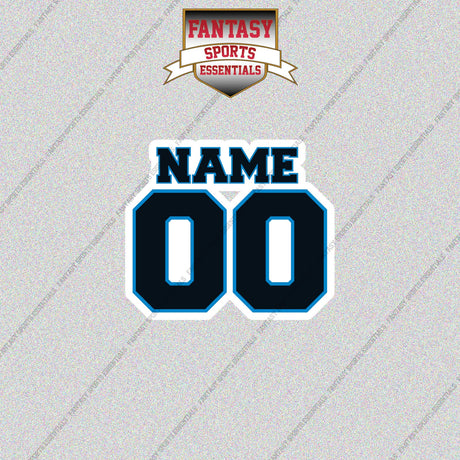 Carolina Panthers Personalized Current Name and Number Glossy Stickers