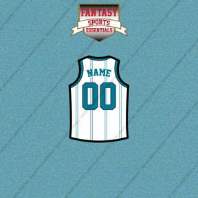 Charlotte Hornets Personalized Current Away Jersey Car Decals