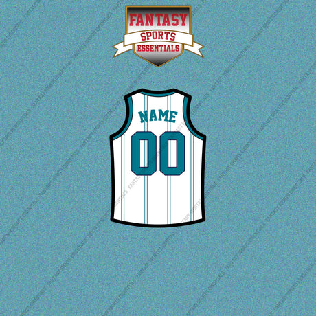 Charlotte Hornets Personalized Current Away Jersey Car Decals