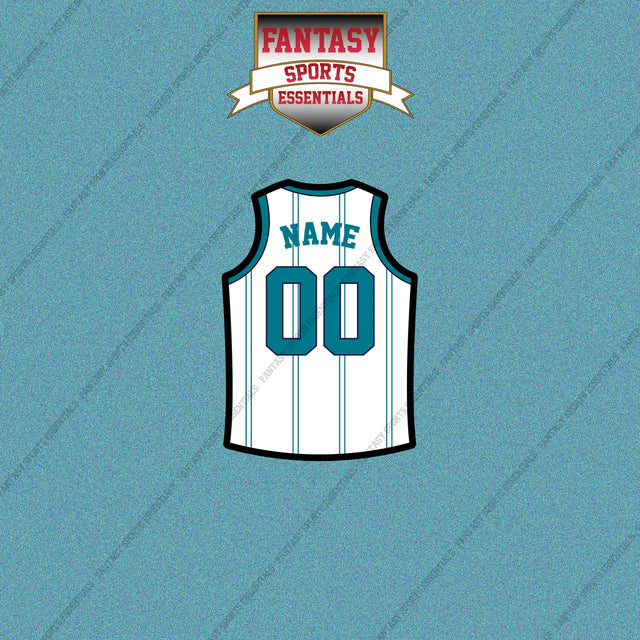 Charlotte Hornets Personalized Current Away Jersey Car Decals