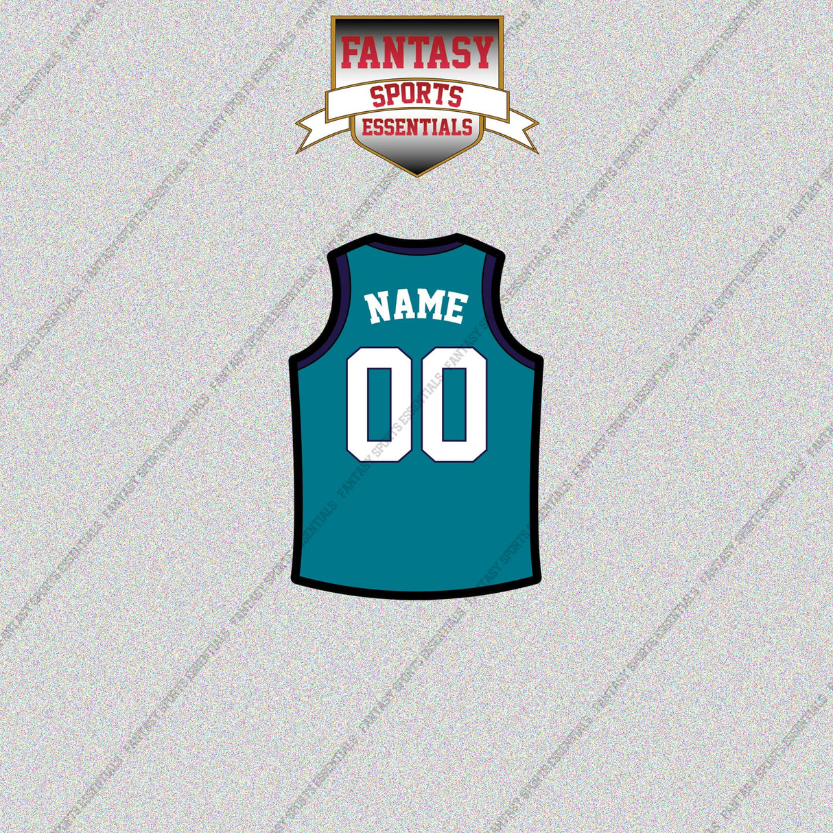 Charlotte Hornets Personalized Current Home Jersey Glossy Stickers