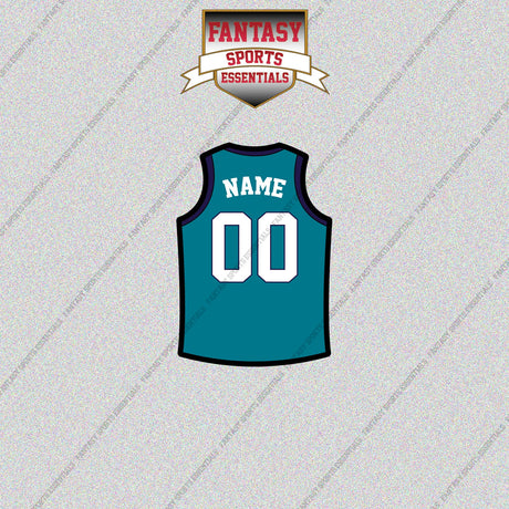 Charlotte Hornets Personalized Current Home Jersey Glossy Stickers