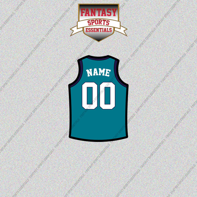 Charlotte Hornets Personalized Current Home Jersey Glossy Stickers