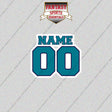 Charlotte Hornets Personalized Current Name and Number Glossy Stickers