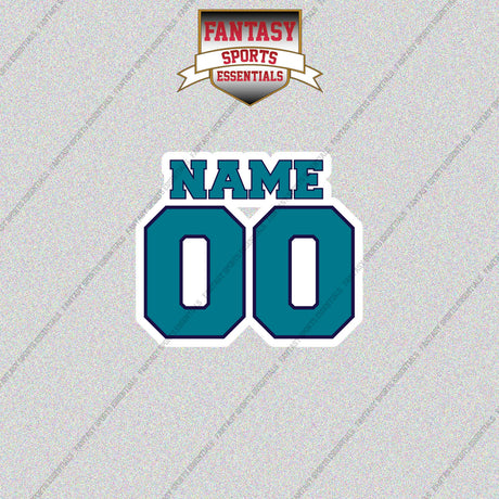 Charlotte Hornets Personalized Current Name and Number Glossy Stickers