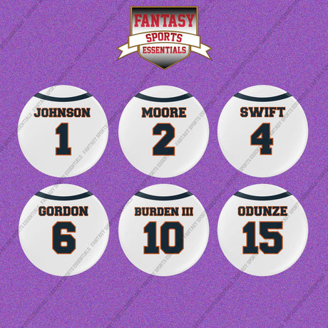 Chicago Bears 2025 Away Jersey Button Pins (Choose Your Player) Page 1