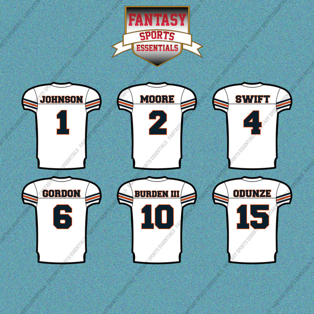 Chicago Bears 2025 Away Jersey Car Decals (Choose Your Player) Page 1