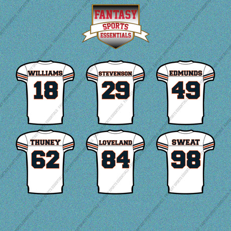 Chicago Bears 2025 Away Jersey Car Decals (Choose Your Player) Page 2