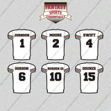 Chicago Bears 2025 Away Jersey Glossy Stickers (Choose Your Player) Page 1